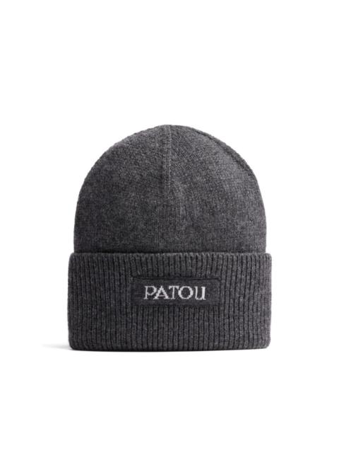 logo-patch beanie hat