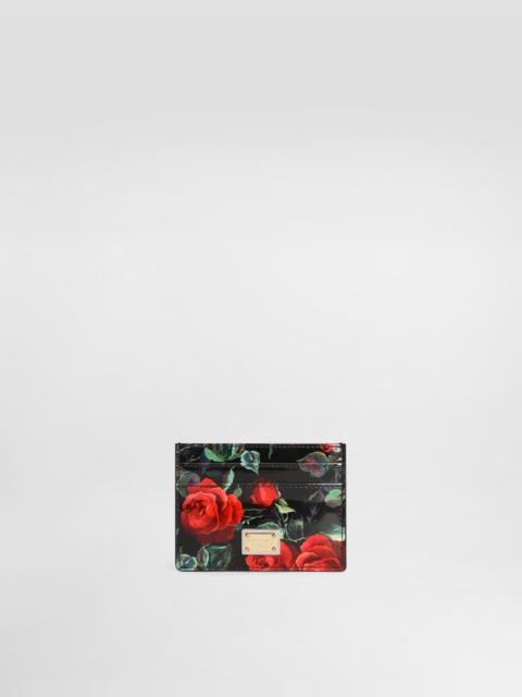 Polished calfskin card holder