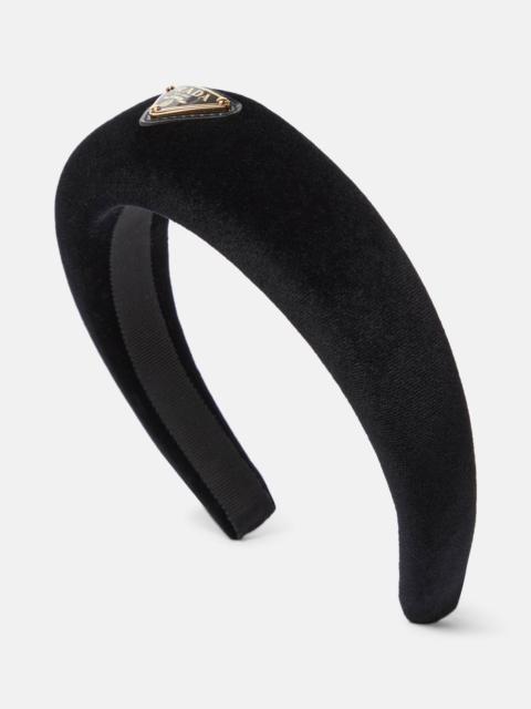 Logo velvet headband