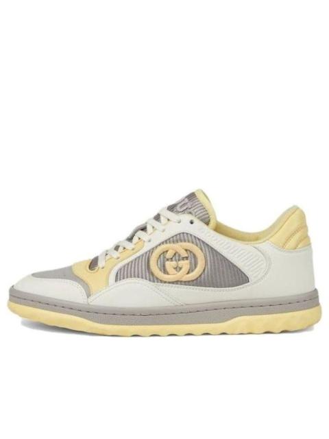 (WMNS) Gucci Mac80 Embroidered Sneakers 'White Grey Yellow' 747954-AACNW-9148