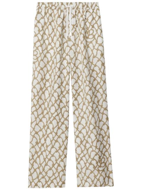 knot-print trousers