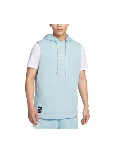 NIKE DRI-FIT Sweat-Wicking Sleeveless Hooded Vest 'Blue' FJ7224-442