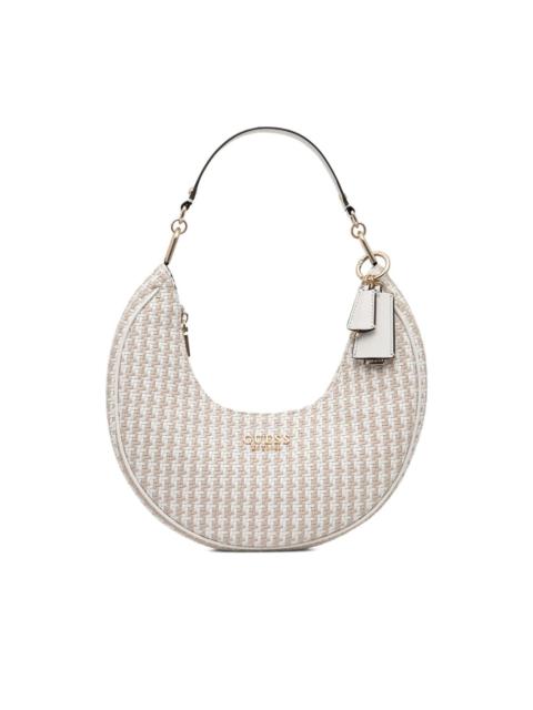 woven charm-detailing tote bag