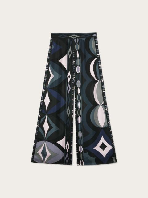 COLLANE PRINT SILK PALAZZO PANTS
