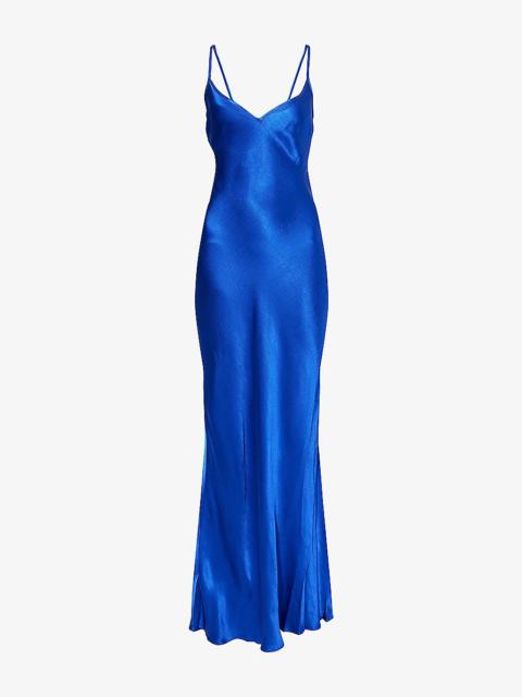 Sol Tie Satin Maxi Dress