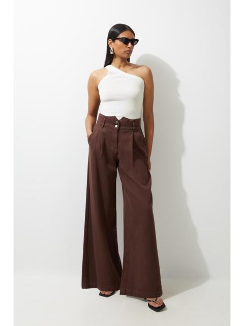 Denim Wide Leg Trousers