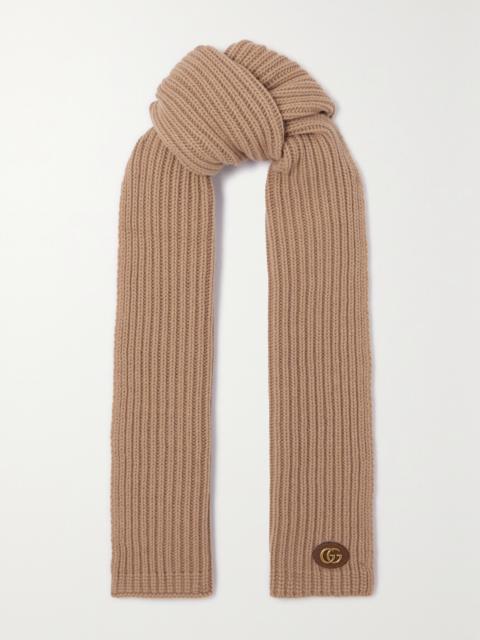 Ribbed Wool And Cashmere-blend Scarf