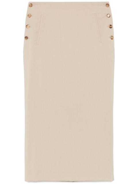 virgin-wool midi skirt