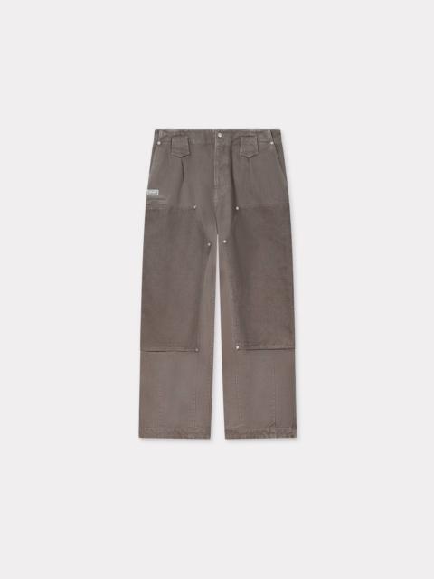 'KENZO Weave' double knee pants in washed cotton