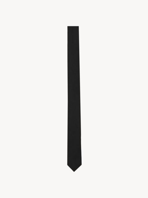 SIGNATURE EVENING SKINNY TIE IN BLACK SILK GROSGRAIN