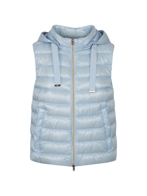 hooded padded gilet