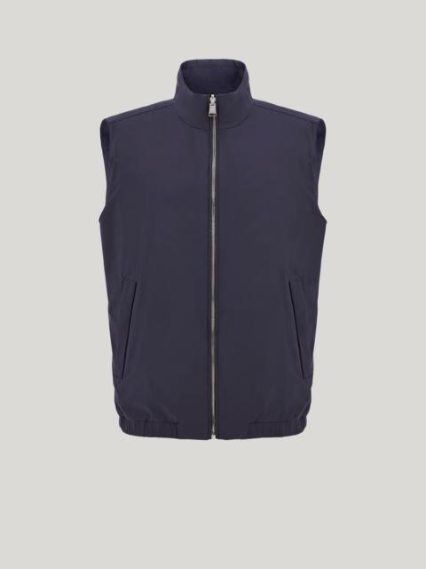 CANALI NUVOLA MIDNIGHT BLUE REVERSIBLE VEST IN TECHNICAL FABRIC WITH MEMBRANE
