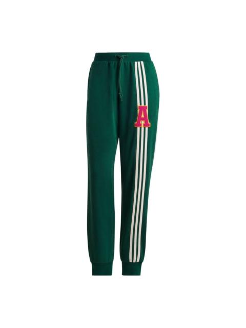 (WMNS) adidas Originals 3-Stripes Leg Sweat Pants 'Green White' IC5240