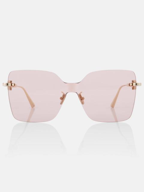 CD Chain M1U square sunglasses