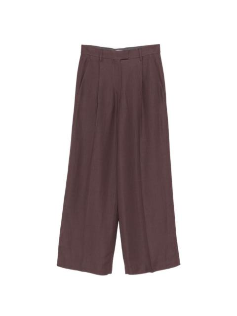 pleated wide-leg trousers