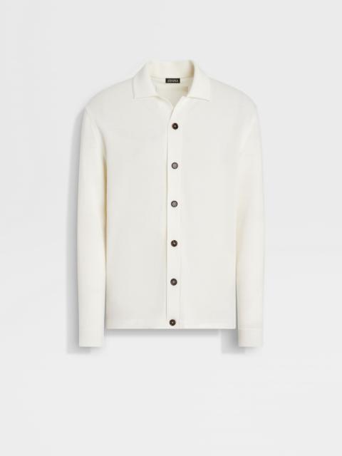WHITE WOOL SHIRT
