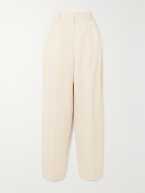 Woven Pleated Tapered Pants