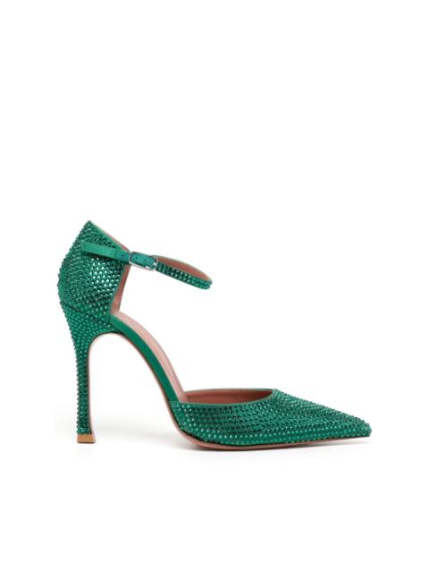 Vittoria 105mm rhinestone-embellished mules