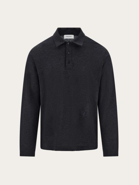 Long sleeve polo shirt