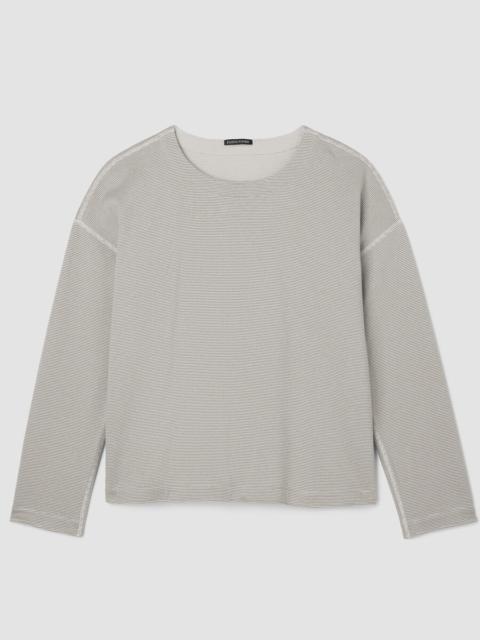 Doubleknit Organic Cotton Stripe Reversible Top