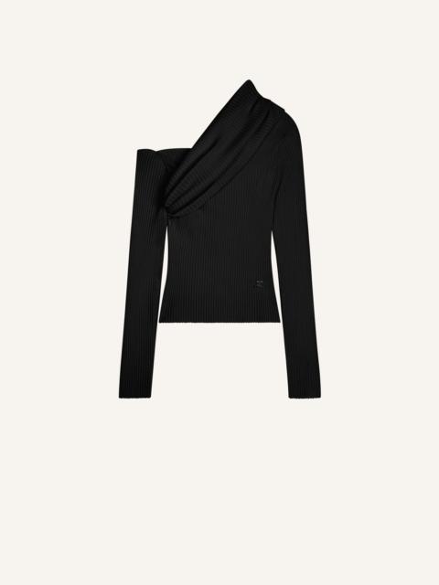 TWIST RIB KNIT SWEATER