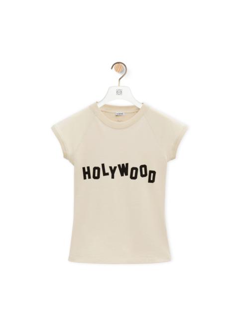 Small fit T-shirt in cotton and viscose