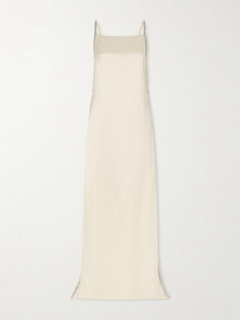 It Had To Be You Crystal-embellished Satin Gown