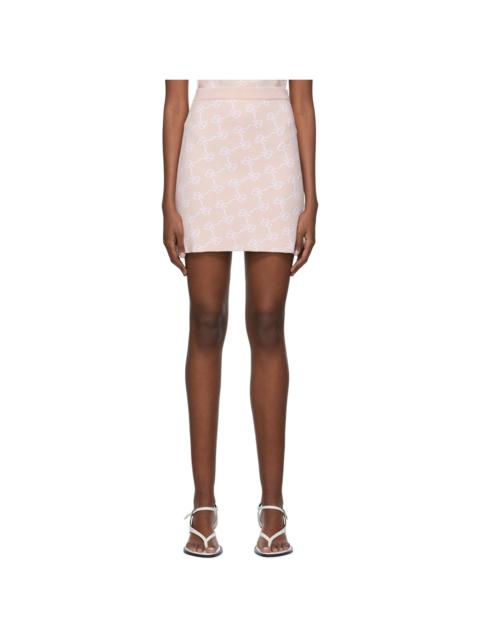 Pink Viscose Mini Skirt