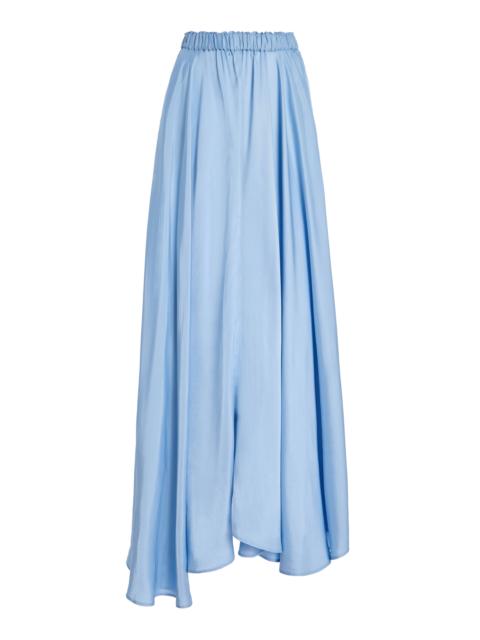 Como Twill-Satin Full Skirt blue