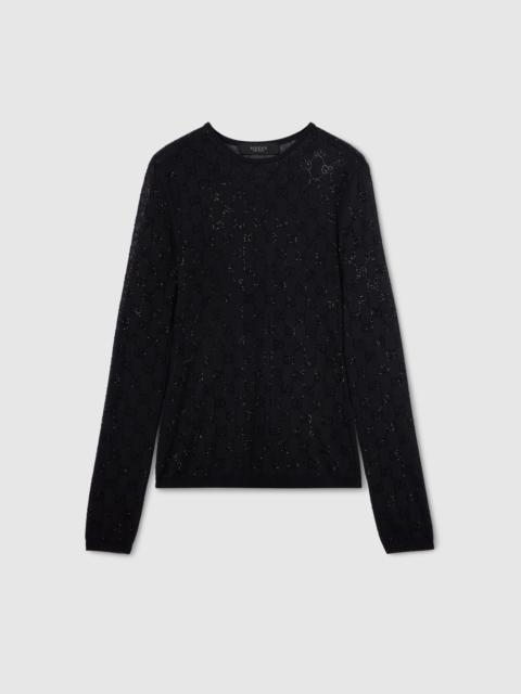 GG crystal embroidered top