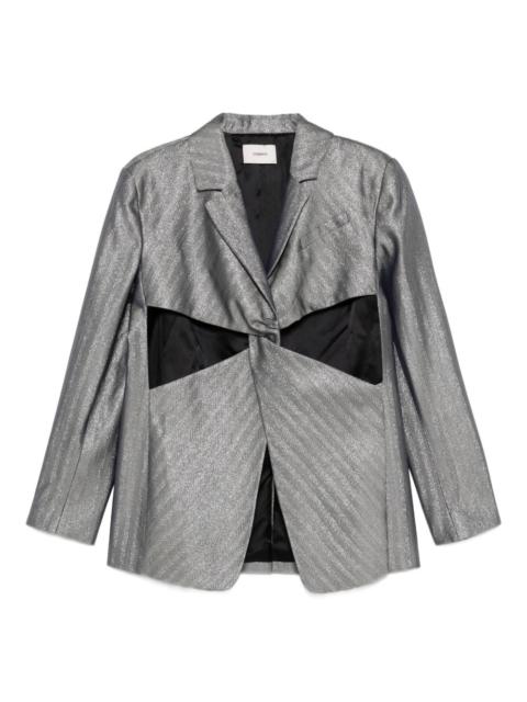 twisted cut-out tailored jacket