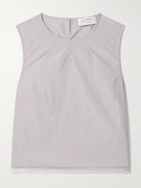 Cosette Silk Organza-trimmed Shell Tank