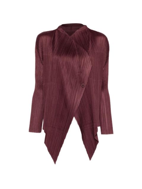 pleated buttoned blouse