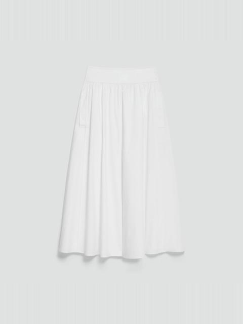 Vented Skirt in Relaxed Poplin