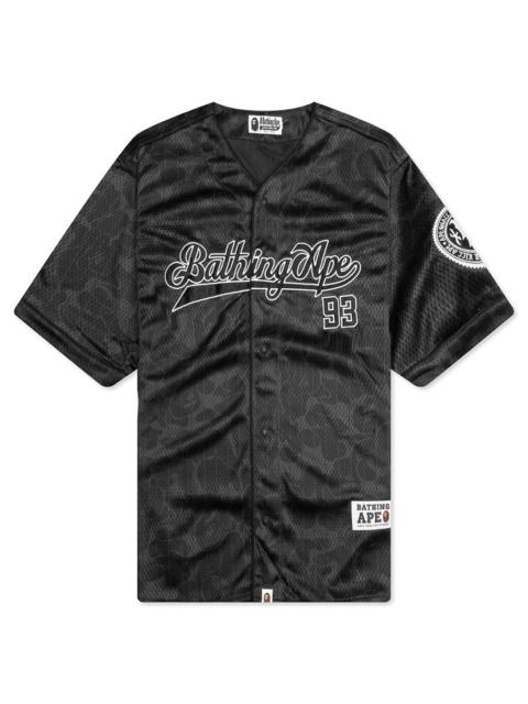 CAMO STRIPE BASEBALL SHIRT - BLACK
