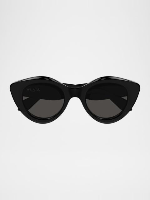 Rounded Acetate Cat-Eye Sunglasses