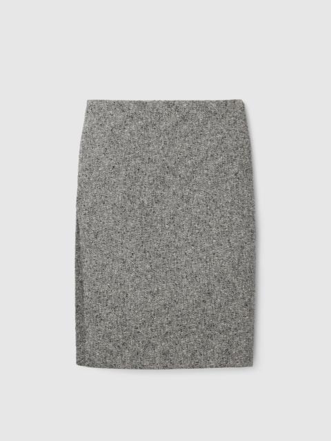 Cotton-wool mouliné skirt