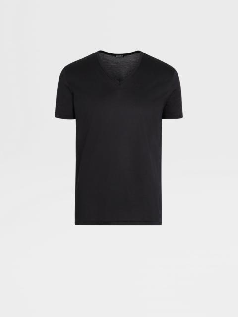 BLACK COTTON T-SHIRT