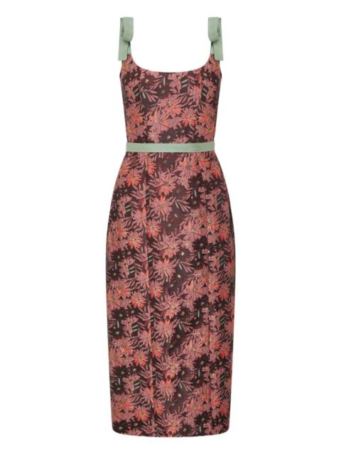 Acacia floral brocade corset dress