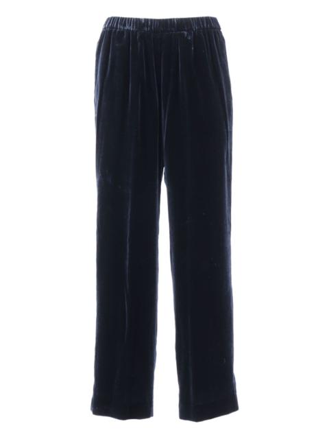 velvet cropped trousers