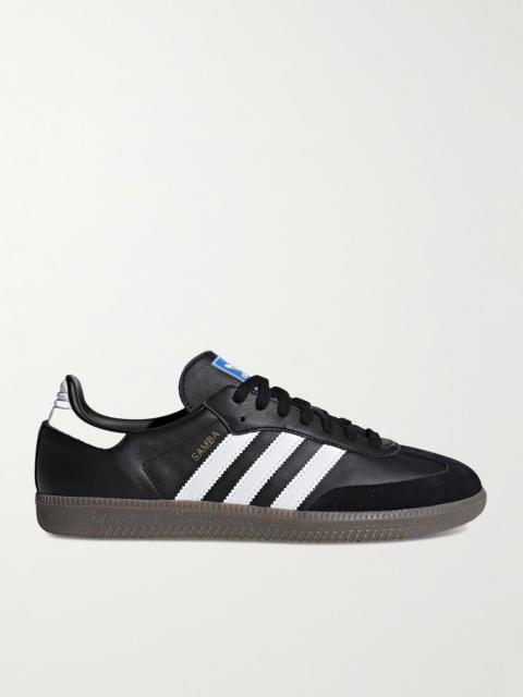 Samba OG Suede-Trimmed Leather Sneakers Black