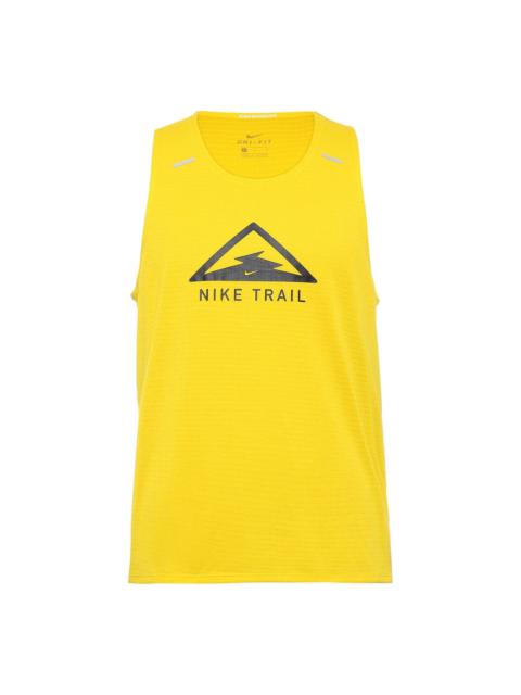 Nike Rise 365 Trail Dri-Fit Running Vest Yellow CT7371-735