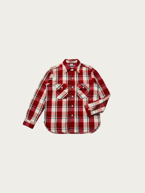 3104 Flannel Shirt Pattern C - Red/Off White