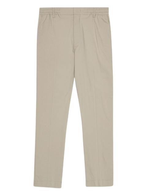 elasticated denim tapered trousers