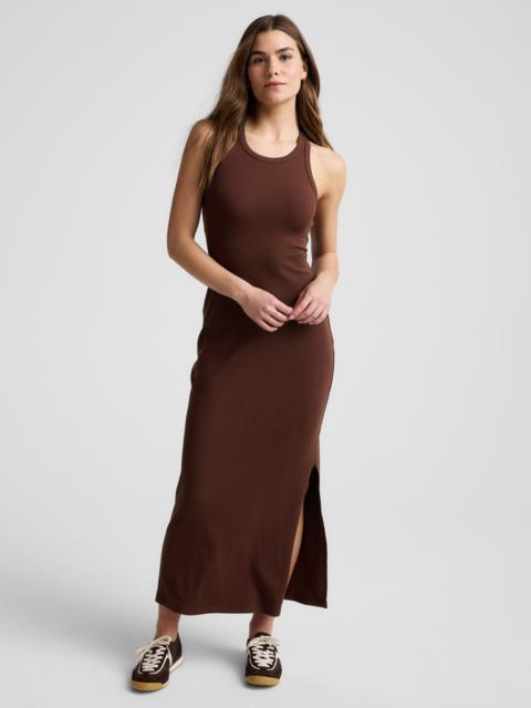 Ribbed High Neck Maxi Dress