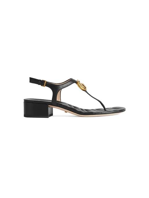 Double G leather sandals