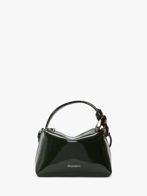 SMALL JWA CORNER BAG -  COATED DENIM CROSSBODY BAG