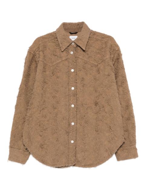 frayed cotton shirt