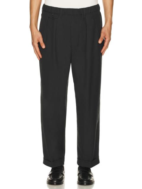 2 Pleats Relax Trousers Laundry Wool