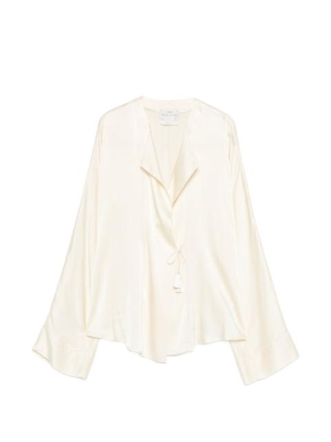 tassel tie-fastening blouse